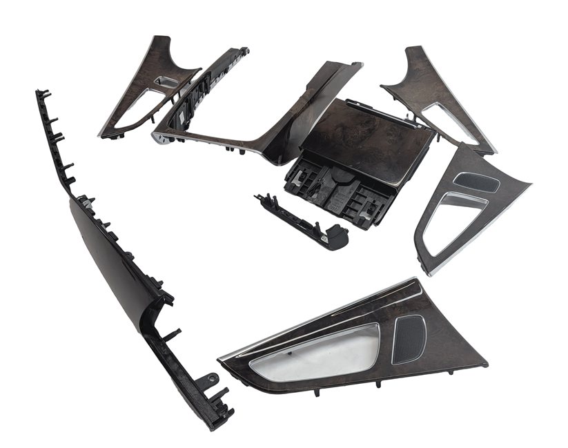 Thumbnail 2: 2014 AUDI A7 C7 4G8 INTERIOR FRONT DASH CENTER CONSOLE DOOR TRIM SET/8 (Walnut)