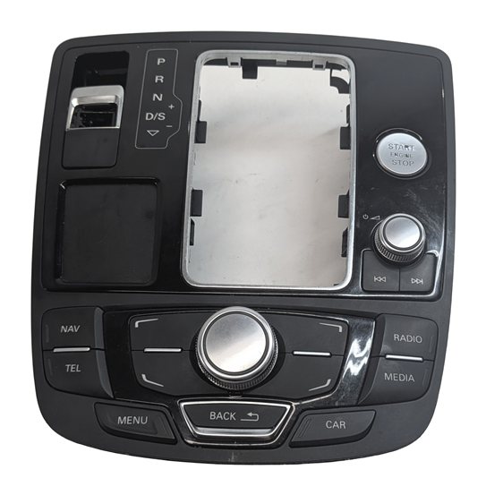 Thumbnail 2: 2014 AUDI A7 (C7 4G8) CENTER CONSOLE SHIFT TRIM w/ STEREO PHONE MMI NAVI CONTROL