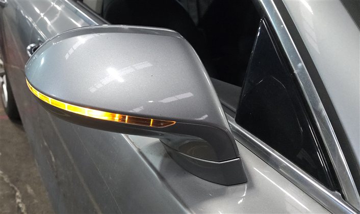 Thumbnail 12: 12-15 AUDI A7 (C7 4G8) RIGHT PASSENGER MANUAL FOLD MEMORY DOOR MIRROR (Gray)