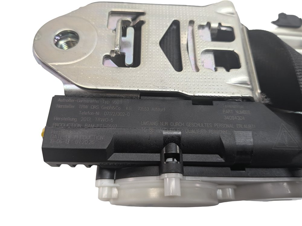 Thumbnail 10: 12-18 AUDI A7 S7 (C7 4G8) FRONT RIGHT PASSENGER SEAT SEATBELT RETRACTOR (Black)
