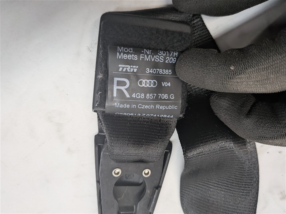 Thumbnail 8: 12-18 AUDI A7 S7 (C7 4G8) FRONT RIGHT PASSENGER SEAT SEATBELT RETRACTOR (Black)