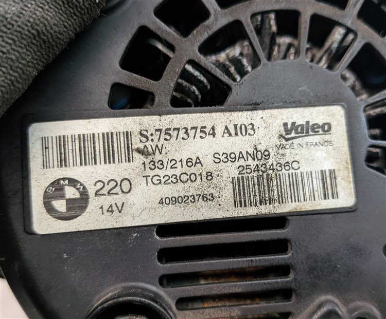 Thumbnail 6: 2008-2012 BMW 740i X6 (F01 F02 E71) 3.0L N54 TWIN TURBO 220 AMP ALTERNATOR