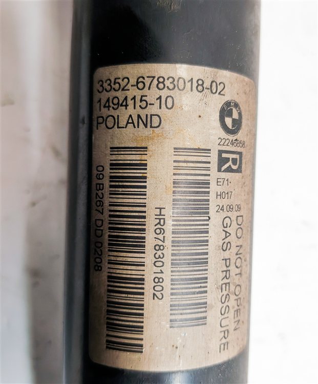 Thumbnail 7: 2010 BMW X6 (E71) AWD REAR LEFT & RIGHT STANDARD SUSPENSION SHOCK STRUT SET/2