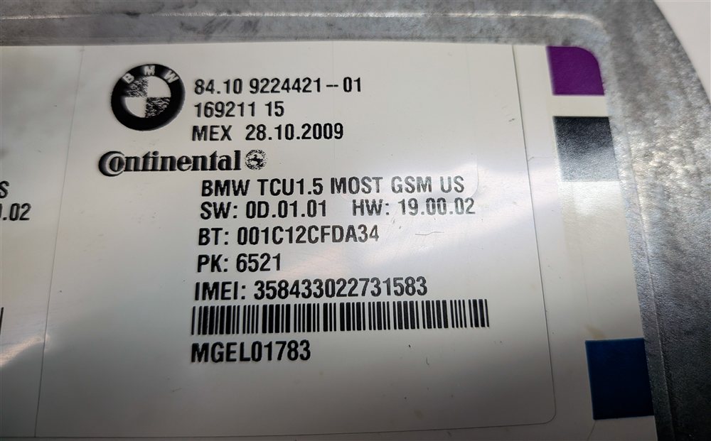 Thumbnail 7: 08-16 BMW 535i 750i 760i X5 X6 Z4 (E60 F01 E70 E71 E89) BLUETOOTH COMBOX MODULE