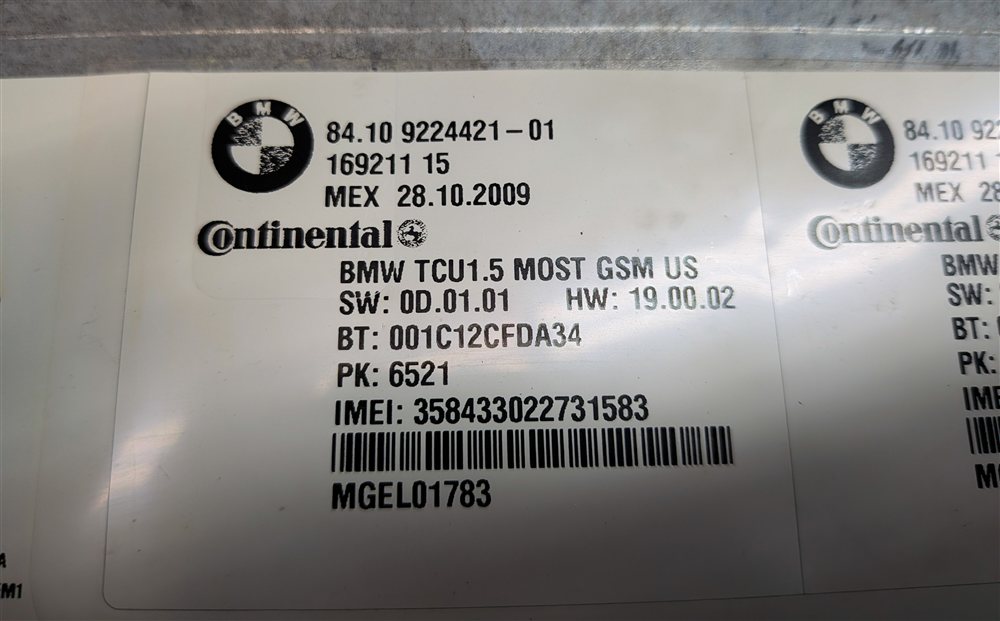 Thumbnail 8: 08-16 BMW 535i 750i 760i X5 X6 Z4 (E60 F01 E70 E71 E89) BLUETOOTH COMBOX MODULE