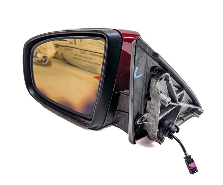2010-2014 BMW X6 (E71) LEFT PFOLD HEAT MEM AUTODIM CAMERA DOOR MIRROR (Red)
