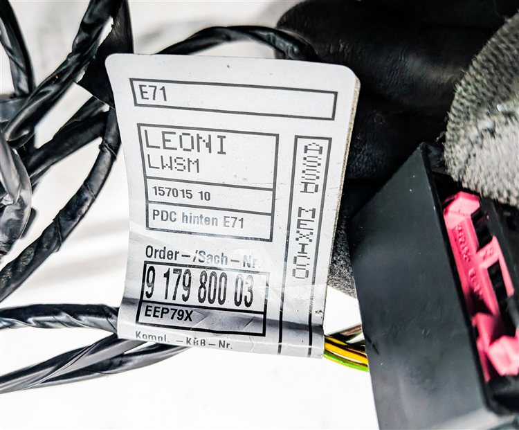 Thumbnail 6: 2010 BMW X6 (E71) REAR PARK ASSIST PDC DISTANCE CONTROL WIRE SENSOR SET/4 (Red)