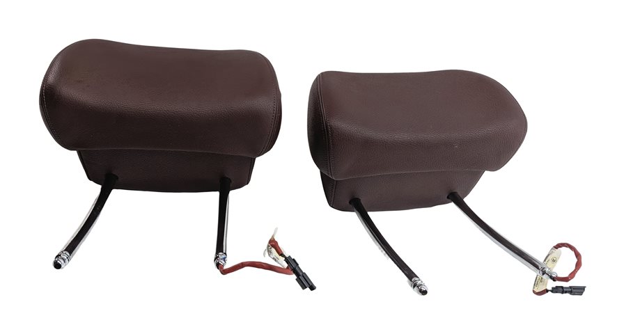Thumbnail 3: 08-11 BMW X5 X6 E71 FRONT LEFT DRIVER & RIGHT PASSENGER HEADREST SET/2 (Chateau)