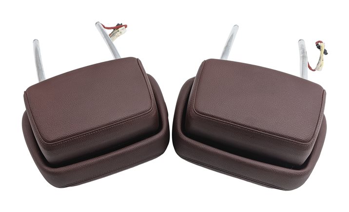 Thumbnail 5: 08-11 BMW X5 X6 E71 FRONT LEFT DRIVER & RIGHT PASSENGER HEADREST SET/2 (Chateau)