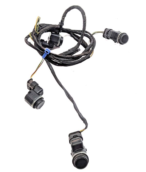 12 BMW 750LI F01 REAR PARK ASSIST PDC DISTANCE CONTROL WIRE SENSOR SET/4 (Black)