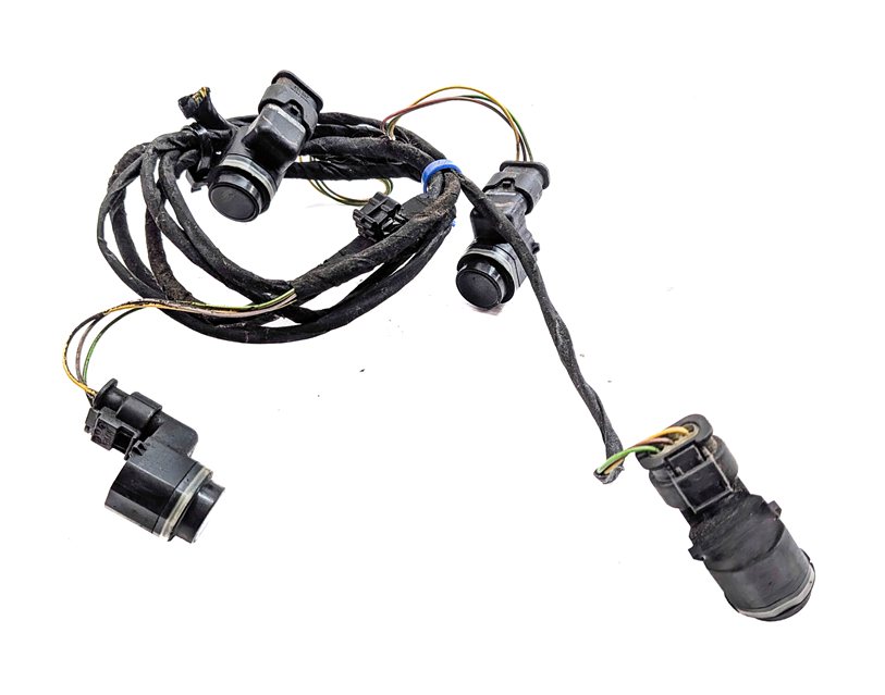 Thumbnail 3: 12 BMW 750LI F01 REAR PARK ASSIST PDC DISTANCE CONTROL WIRE SENSOR SET/4 (Black)