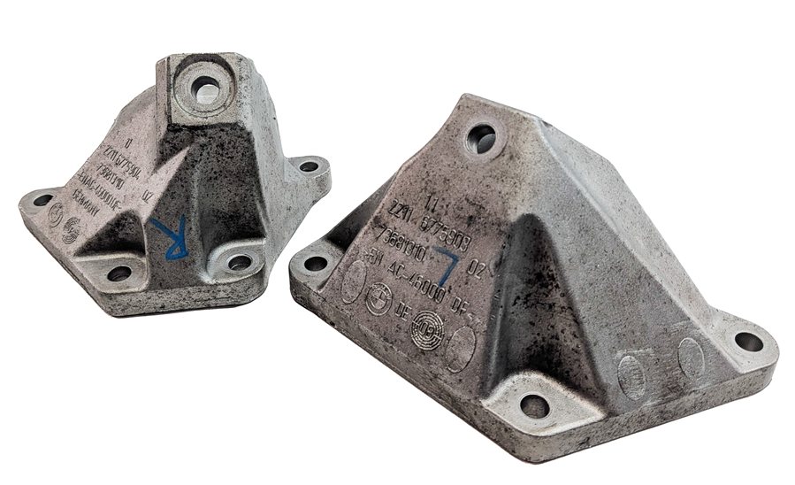 Thumbnail 2: 2012 BMW 750LI (F01) 4.4L (N63) ENGINE MOTOR SUPPORT MOUNT BRACKET SET/2