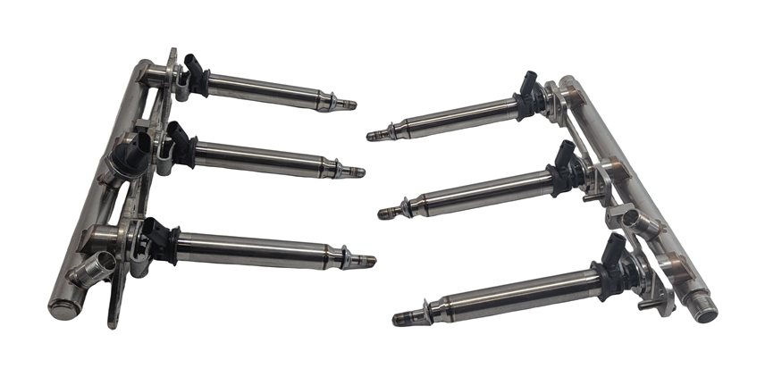 Thumbnail 2: 2016 MERCEDES GL450 (X166) 3.0L (276.821) ENGINE FUEL INJECTOR SET w/ RAILS