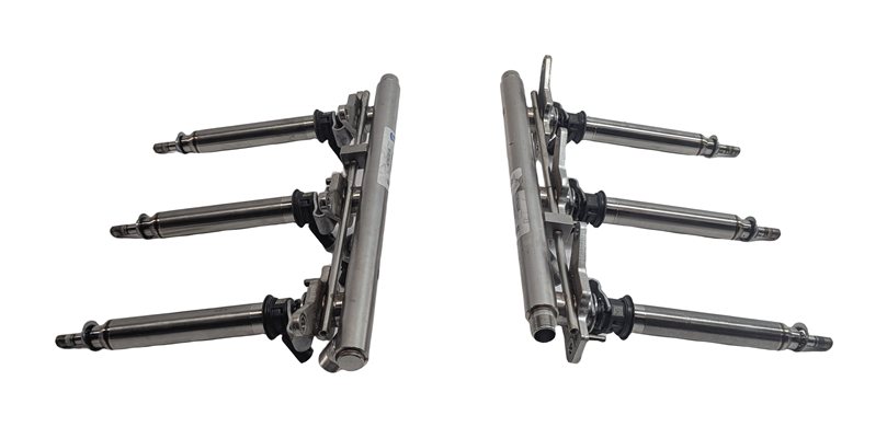 Thumbnail 3: 2016 MERCEDES GL450 (X166) 3.0L (276.821) ENGINE FUEL INJECTOR SET w/ RAILS