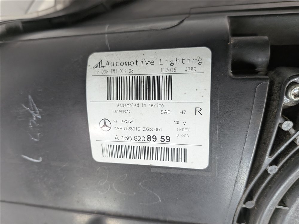 Thumbnail 9: 2013-2016 MERCEDES GL CLASS (X166) RIGHT PASSENGER HALOGEN HEADLIGHT LIGHT LAMP