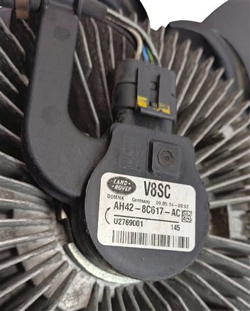 Thumbnail 7: 13-16 RANGE ROVER SPORT (L405 L494) CONDENSER ELECTRIC COOLING FAN w/ CLUTCH