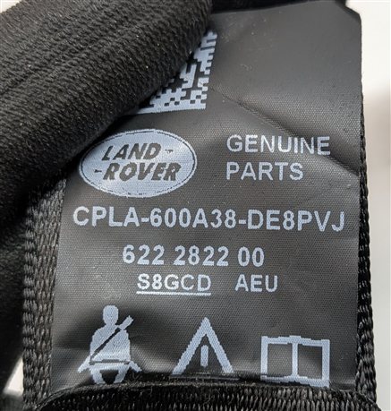 Thumbnail 5: 2014 RANGE ROVER (L405) REAR 2ND ROW LEFT CENTER RIGHT SEATBELT RETRACTOR SET/3