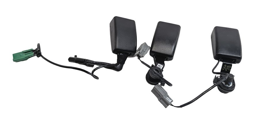 Thumbnail 4: 14 RANGE ROVER L405 REAR 2ND ROW LEFT CENTER RIGHT SEAT SEATBELT RECEIVER SET/3