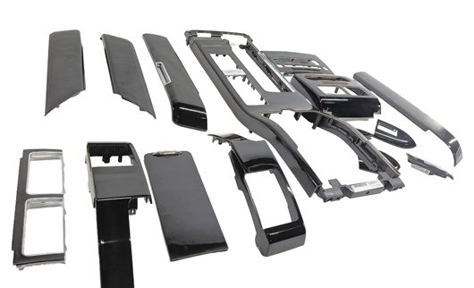 2014 RANGE ROVER (L405) INTERIOR DASH CENTER CONSOLE DOOR TRIM SET/15 (BLACK)