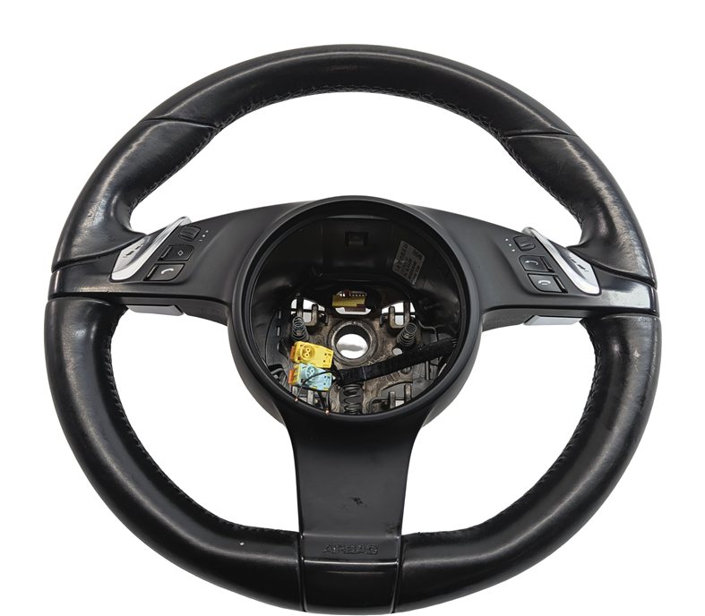 Thumbnail 2: 2011-2014 PORSCHE CAYENNE 958 DRIVER MULTIFUNCTION HEATED STEERING WHEEL (Black)