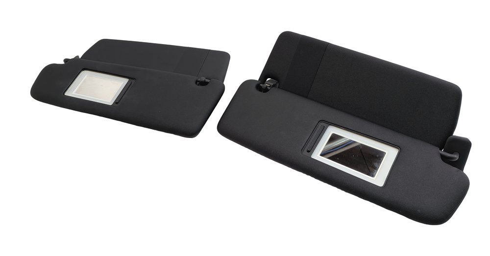 Thumbnail 4: 2011-2014 PORSCHE CAYENNE (958) FRONT LEFT & RIGHT SUNVISOR SHADE SET 2 (Black)