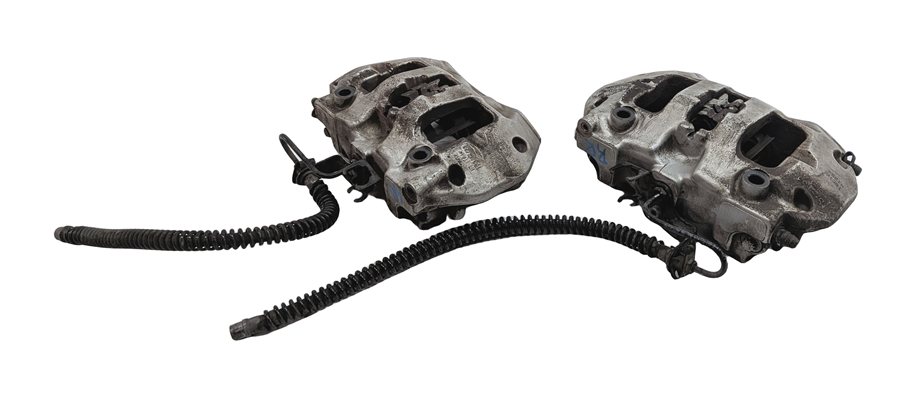 Thumbnail 5: 11-18 PORSCHE CAYENNE (958) REAR LEFT & RIGHT BRAKE CALIPER SET (SILVER BREMBO)