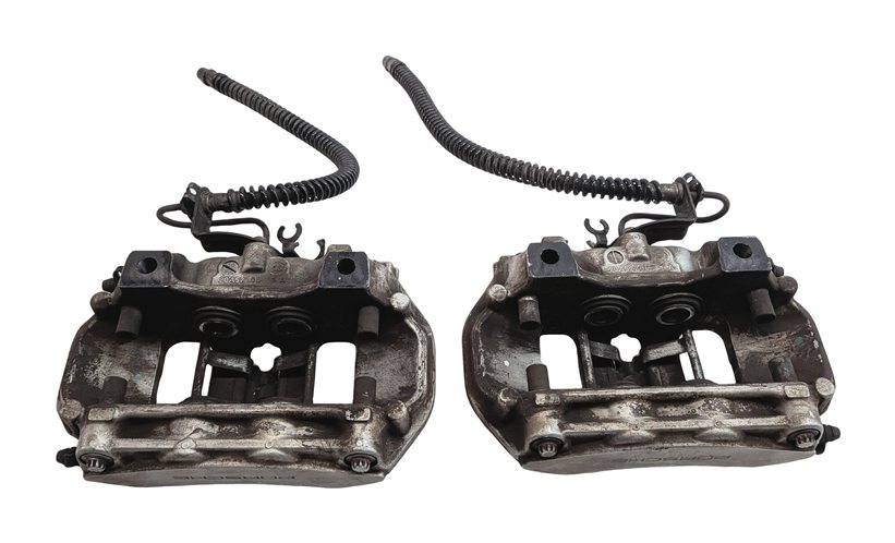 Thumbnail 6: 11-18 PORSCHE CAYENNE (958) REAR LEFT & RIGHT BRAKE CALIPER SET (SILVER BREMBO)