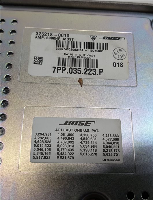 Thumbnail 8: 2011-2016 PORSCHE 911 MACAN CAYENNE (991 958 95B) BOSE AUDIO AMP AMPLIFIER