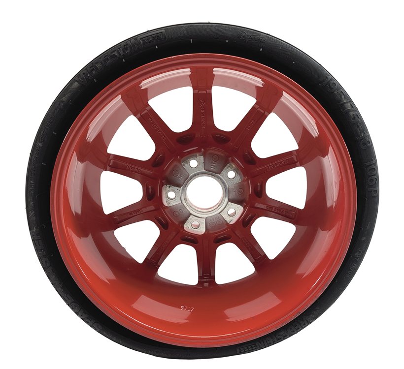 Thumbnail 4: 20123-2018 PORSCHE CAYENNE (958) 18x6.5 ALUMINUM ALLOY WHEEL SPARE TIRE (RED)