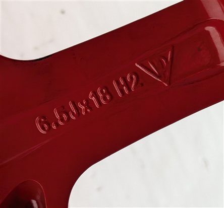Thumbnail 7: 20123-2018 PORSCHE CAYENNE (958) 18x6.5 ALUMINUM ALLOY WHEEL SPARE TIRE (RED)