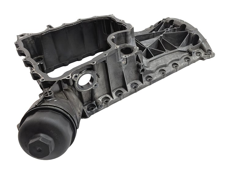 Thumbnail 3: 2011-2013 PORSCHE CAYENNE (958) 4.8L M48 V8 UPPER ENGINE OIL PAN CRADLE