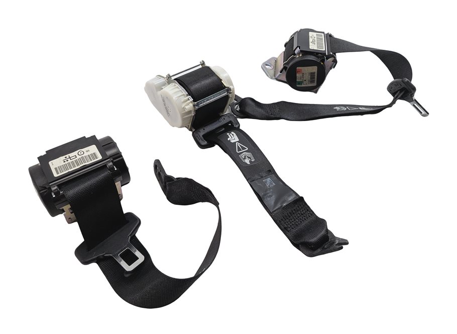 2013 BMW X1 (E84) REAR LEFT CENTER RIGHT SEAT SEATBELT RETRACTOR SET/2 (Black)