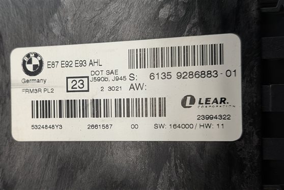 Thumbnail 8: 10-16 BMW 328i 335i M3 X1 Z4 (E84 E89 E92 E93) FRM3R PL2 LIGHT CONTROL MODULE