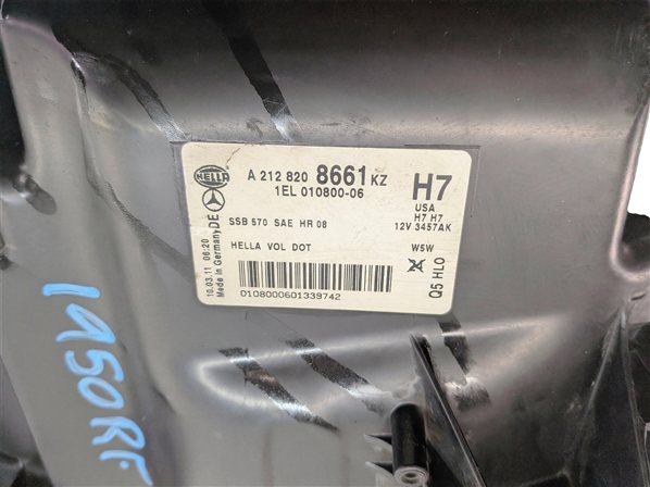 Thumbnail 9: 2010-2013 MERCEDES BENZ E300 E350 E400 E550 (W212) RIGHT HALOGEN HEADLIGHT LAMP