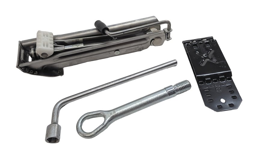 Thumbnail 2: 03-20 MERCEDES C E CLK CLS SLK (A207 C207 C209 R172) SPARE TIRE JACK TOOL SET