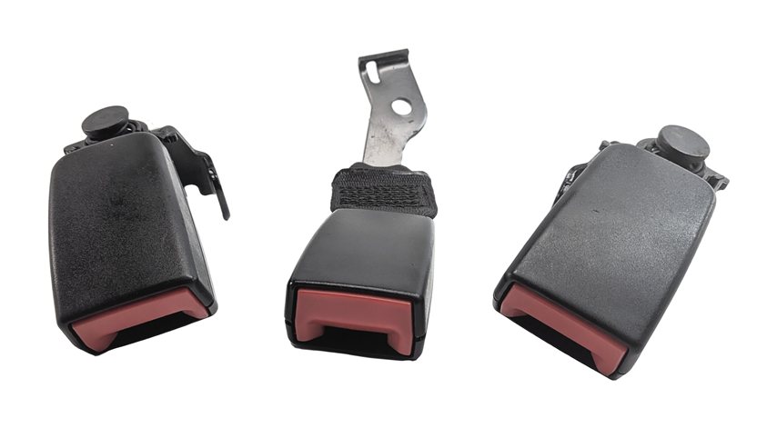 Thumbnail 2: 11 MERCEDES E350 W212 REAR LEFT CENTER RIGHT SEAT SEATBELT BUCKLE RECEIVER SET/3