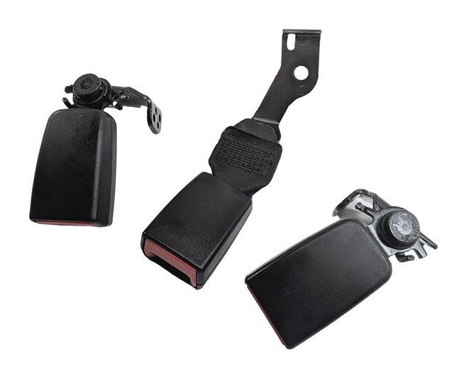Thumbnail 3: 11 MERCEDES E350 W212 REAR LEFT CENTER RIGHT SEAT SEATBELT BUCKLE RECEIVER SET/3