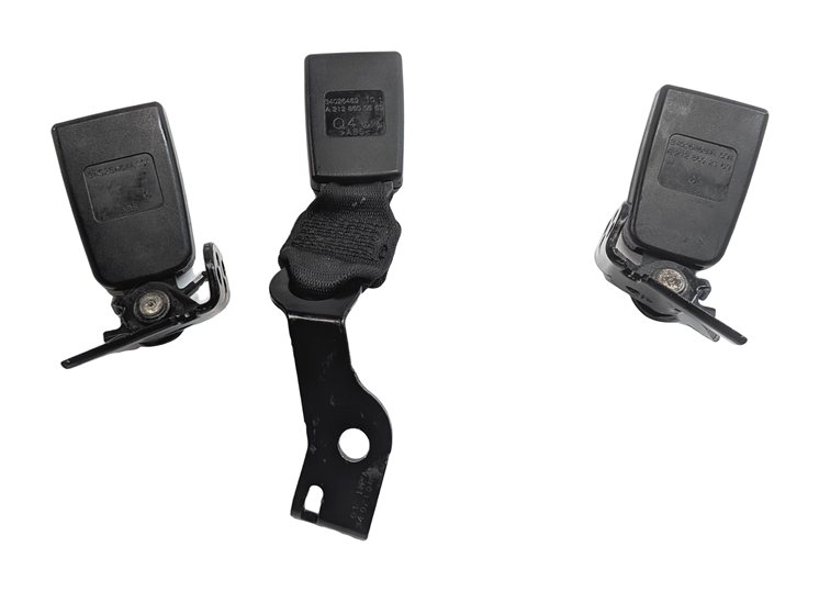 Thumbnail 4: 11 MERCEDES E350 W212 REAR LEFT CENTER RIGHT SEAT SEATBELT BUCKLE RECEIVER SET/3