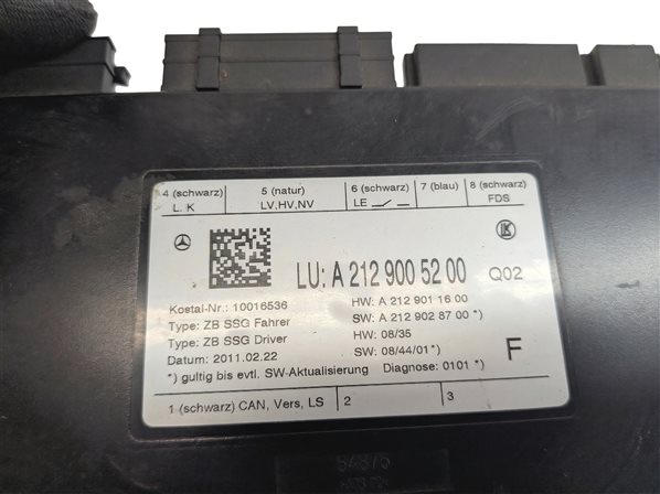 Thumbnail 8: 2011 MERCEDES E350 (W212) FRONT LEFT DRIVER SEAT CONTROL MODULE