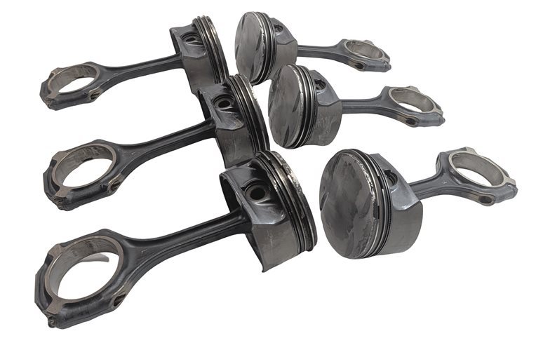 Thumbnail 2: 06-12 MB C E GL ML CLK R CLASS 4.6L M273 ENGINE PISTON & CONNECTING ROD SET/6