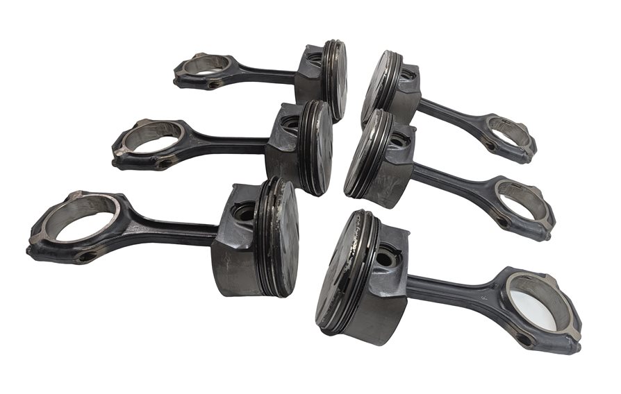 Thumbnail 4: 06-12 MB C E GL ML CLK R CLASS 4.6L M273 ENGINE PISTON & CONNECTING ROD SET/6