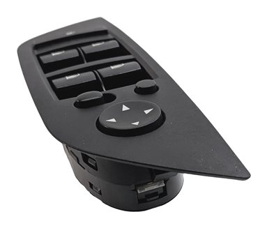 Thumbnail 3: 12-15 BMW X1 (E84) LEFT DRIVER DOOR MASTER WINDOW SWITCH (POWER FOLDING) (BLACK)
