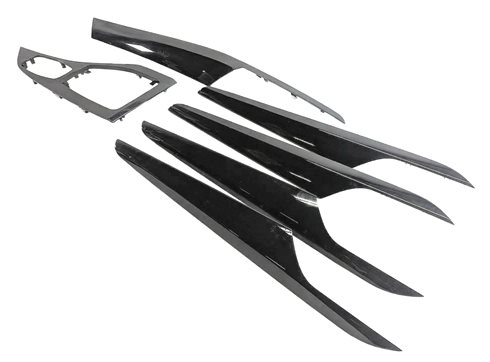 2014 BMW X1 (E84) INTERIOR FRONT DASH CENTER CONSOLE DOOR TRIM SET/6 (Black)