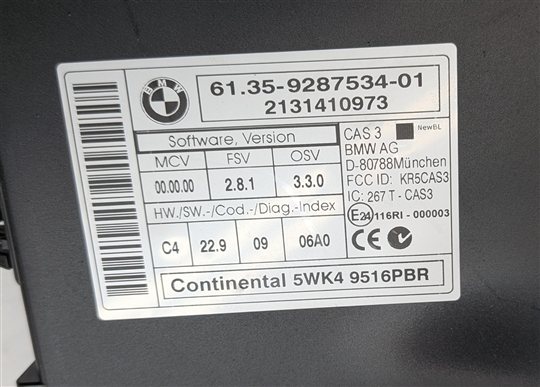 Thumbnail 14: 13-15 BMW 135i X1 (E84 E87) 3.0L N55 ECM DME CAS-3 IMMOBILIZER MODULE KEY SET