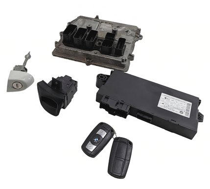 Thumbnail 2: 13-15 BMW 135i X1 (E84 E87) 3.0L N55 ECM DME CAS-3 IMMOBILIZER MODULE KEY SET