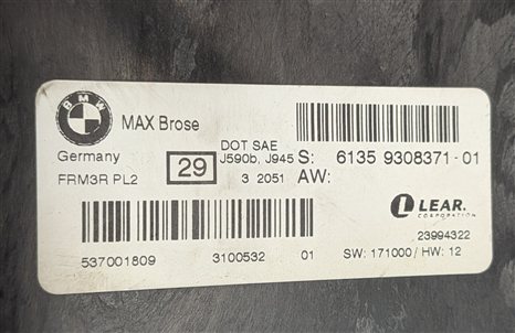 Thumbnail 7: 10-16 BMW 328i 335i M3 X1 Z4 (E84 E89 E92 E93) FRM3R PL2 LIGHT CONTROL MODULE