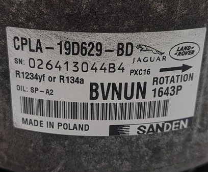 Thumbnail 8: 10-19 JAGUAR XE XF XJ LR4 RANGE ROVER SPORT (L320 L322 L405 L494) A/C COMPRESSOR