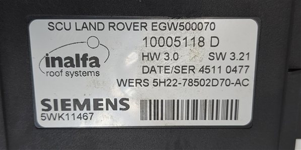 Thumbnail 7: 2014 LAND ROVER LR4 (L319) SUNROOF SLIDING ROOF CONTROL MODULE COMPUTER