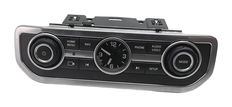 Thumbnail 2: 14-16 LAND ROVER LR4 (L319) RADIO STEREO CONTROL PANEL W/ CLOCK DASH FACEPLATE
