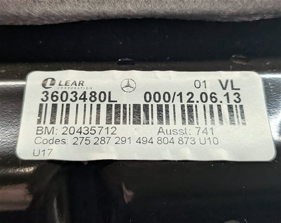 Thumbnail 8: 14 MERCEDES C350 (W204) AMG FRONT LEFT LOWER SPORT SEAT w/MEMORY HEAT (Black)